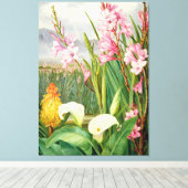 Noordelijke Schoonheid van de Zwempen, botanische  Canvas Afdruk (Insitu (Houten vloer))