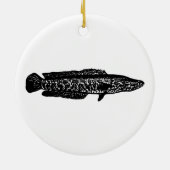 Noordelijke snakehead keramisch ornament (Achterkant)