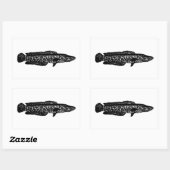 Noordelijke snakehead rechthoekige sticker (Vel)