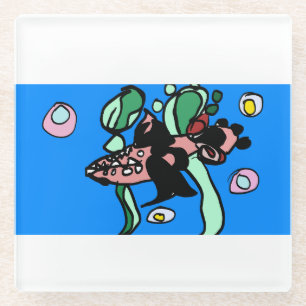 Noordelijke Snoek kunst Glazen Onderzetter
