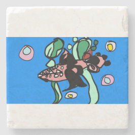 Noordelijke snoek kunst stenen onderzetter