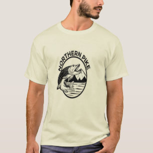 Noordelijke snoek ontwerp t-shirt