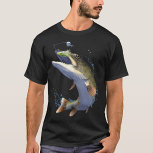 Noordelijke Snoek Vissen Visser T-shirt