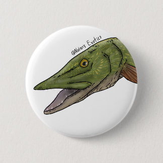 Noordelijke snoekspeld ronde button 5,7 cm