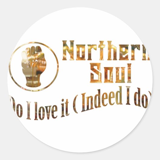 Noordelijke sol. Doe ik het liefste - Goud Ronde Sticker (Voorkant)
