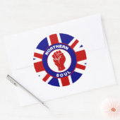 Noordelijke sovjetaansluiting ronde sticker (Envelop)