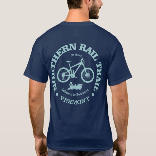 Noordelijke spoorlijn (fietsen) t-shirt (Achterkant)