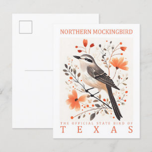 Noordelijke Spotlijster Vogel van Texas Reizen Briefkaart