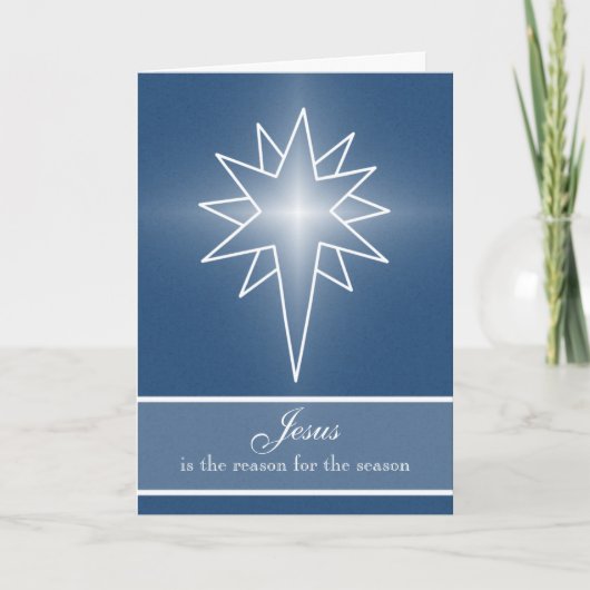 Noordelijke Star Vertical Kerstmis Kaart (Voorkant)