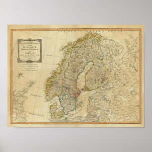 Noordelijke Staten Scandinavië Poster