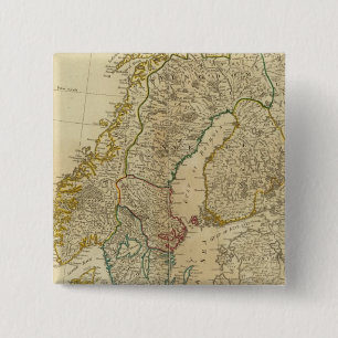 Noordelijke Staten Scandinavië Vierkante Button 5,1 Cm