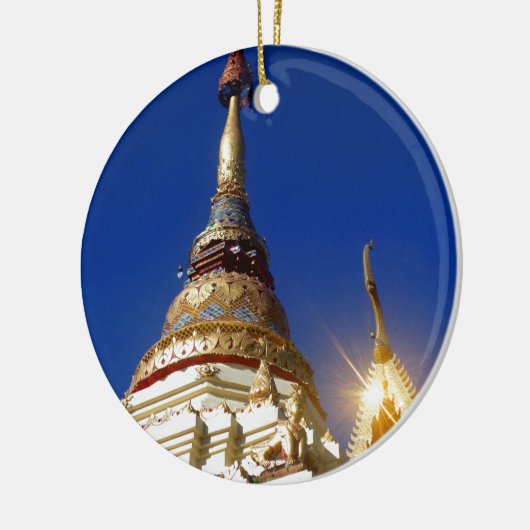 Noordelijke Thaise boeddhistische tempelpagode Keramisch Ornament (Links)