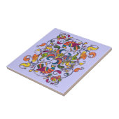 Noordelijke vogel tegeltje (Zijkant)