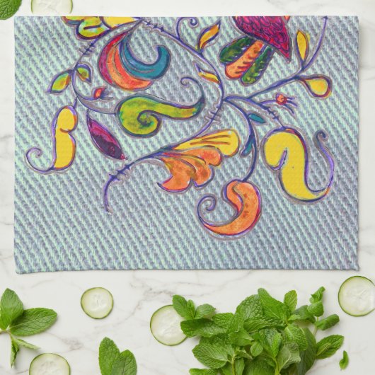 Noordelijke vogel theedoek (Gevouwen)