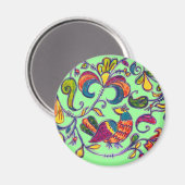 Noordelijke Vogel uit Rusland Magneet (Voorkant / Achterkant)