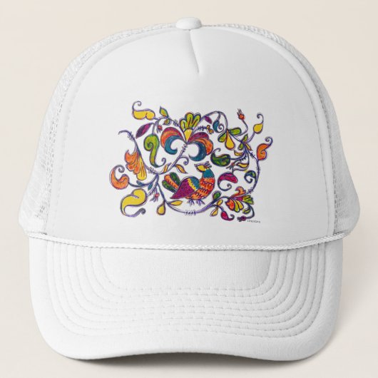 Noordelijke Vogel uit Rusland Trucker Pet (Voorkant)