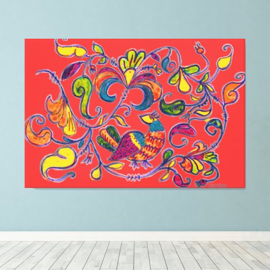 Noordelijke vogel van Alexandra Cook Canvas Afdruk (Insitu (Houten vloer))