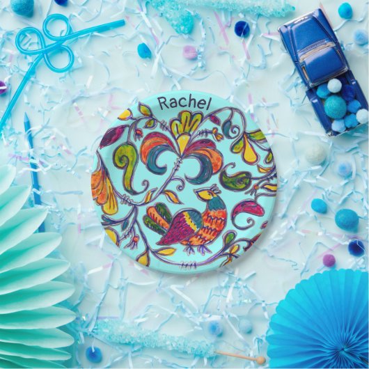 Noordelijke vogelgriep Kunst en jouw naam Papieren Bordje (Feest)