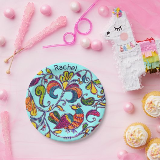 Noordelijke vogelgriep Kunst en jouw naam Papieren Bordje (Feest)