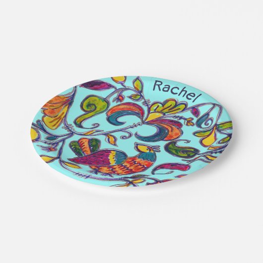 Noordelijke vogelgriep Kunst en jouw naam Papieren Bordje (Gekanteld)