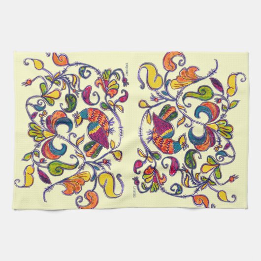 Noordelijke vogels theedoek (Horizontaal)