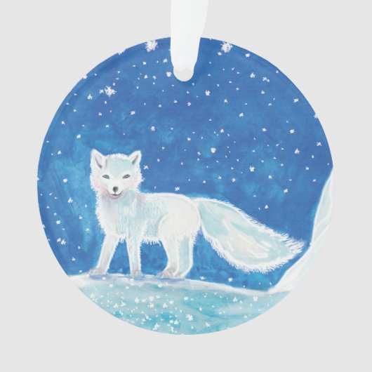 Noordelijke vos (Vulpes lagopus) Ornament (voorkant)