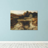 noordelijke waterval canvas afdruk (Insitu (Houten vloer))