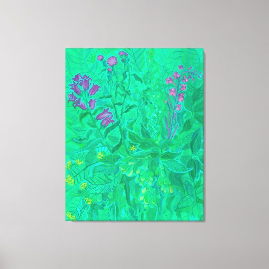 Noordelijke wilde bloemen Zomer Bloem Florale Schi Canvas Afdruk (Voorkant)