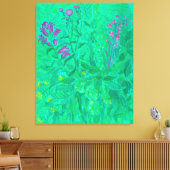 Noordelijke wilde bloemen Zomer Bloem Florale Schi Canvas Afdruk (Insitu (Woonkamer))