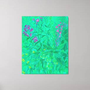 Noordelijke wilde bloemen zomerbloem Floral Painti Canvas Afdruk