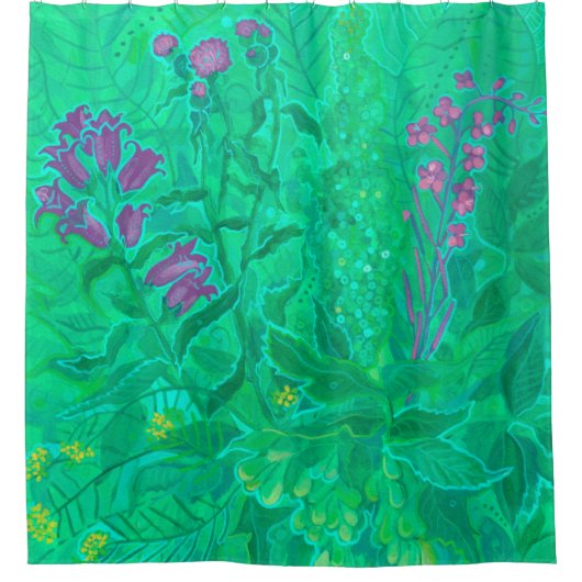 Noordelijke wilde bloemen zomerbloemen douchegordijn (Voorkant)