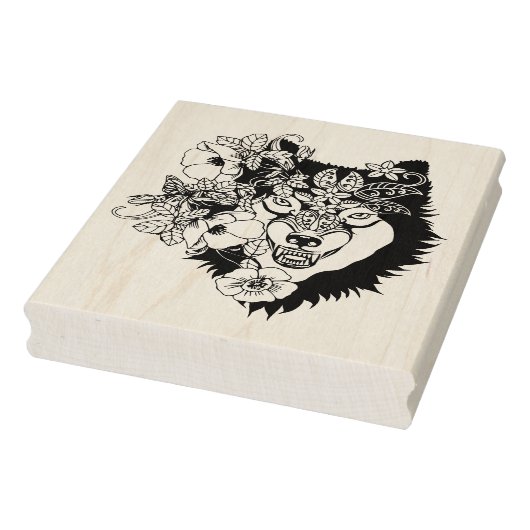 Noordelijke Wolf Dierenkunst Kleurplaat Rubberstempel (Stempel)