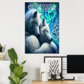 Noordelijke wolven Witte wolven Rust Poster (Thuiskantoor)