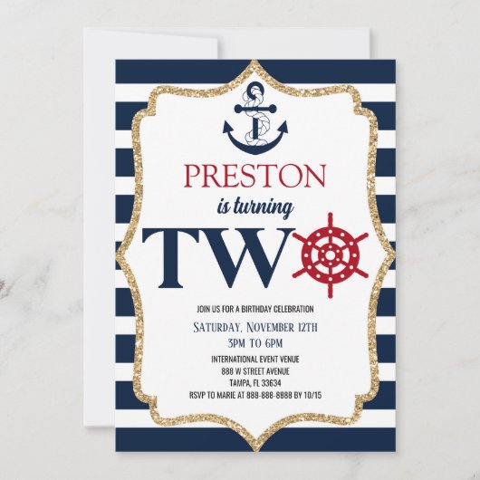 Noordelijke Zeevarend blauw Tweede Kamer Kaart (Voorkant)