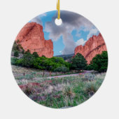 Noordelijke zuidgateway zet tuin van goden ornamen keramisch ornament (Achterkant)