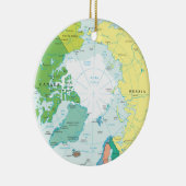 Noorden- en Zuidpool, Noordpoolgebied en Antarctic Keramisch Ornament (Rechts)