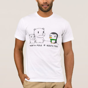 Noorden en Zuidpool (zwarte letters) T-shirt