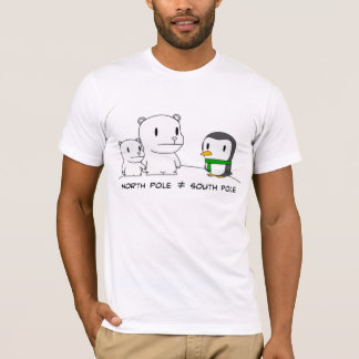 Noorden en Zuidpool (zwarte letters) T-shirt