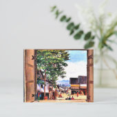 Noorden - Van een poort in Kyoto, Japan Briefkaart (Staand voorkant)