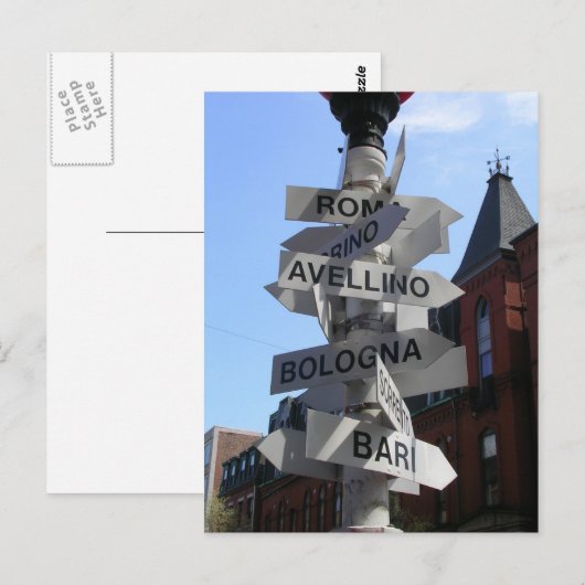 Noorden van het briefkaart van Boston (Voorkant / Achterkant)