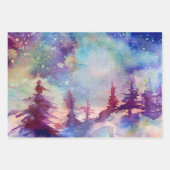 Noorderlicht Aquarel Inpakpapier Vel (Voorkant)