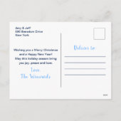 Noorderlicht Arctische dieren Vrolijk Kerstfeest Feestdagenkaart (Achterkant)