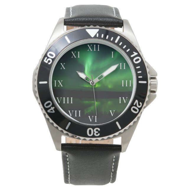 Noorderlicht Aurora Borealis Arctic Alaska Horloge (Voorkant)