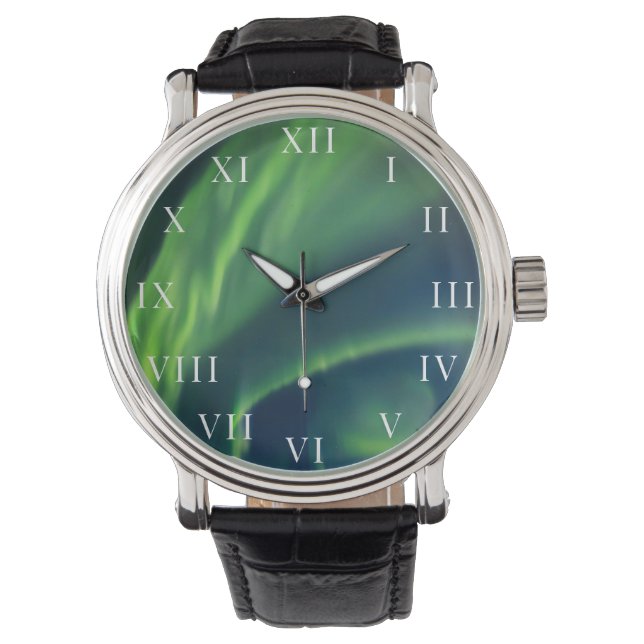 Noorderlicht Aurora Borealis Arctic Alaska Horloge (Voorkant)