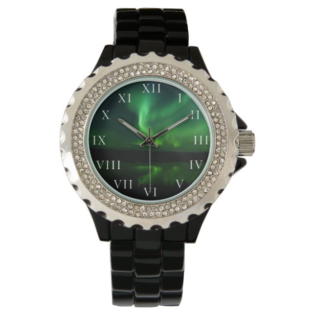 Noorderlicht Aurora Borealis Arctic Alaska Horloge (Voorkant)