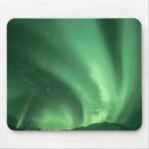 Noorderlicht, Aurora borealis, boven heuvels Muismat