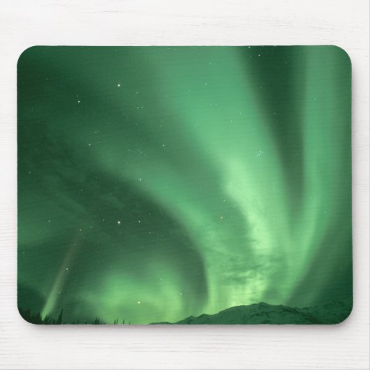 Noorderlicht, Aurora borealis, boven heuvels Muismat (Voorkant)