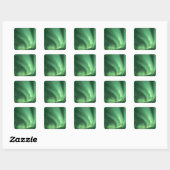 Noorderlicht, Aurora borealis, boven heuvels Vierkante Sticker (Vel)