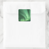 Noorderlicht, Aurora borealis, boven heuvels Vierkante Sticker (Tas)