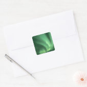 Noorderlicht, Aurora borealis, boven heuvels Vierkante Sticker (Envelop)